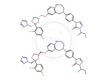 Chemical structure of Itraconazole Impurity 100