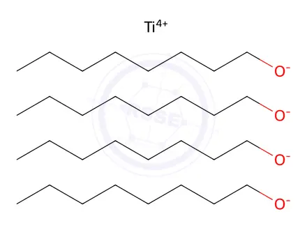 Chemical structure of TETRAKIS(2-ETHYLHEXYL) ORTHOTITANATE