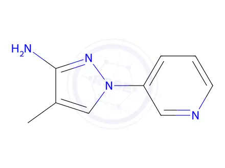 Chemical structure of 4-methyl-1-(pyridin-3-yl)-1H-pyrazol-3-amine