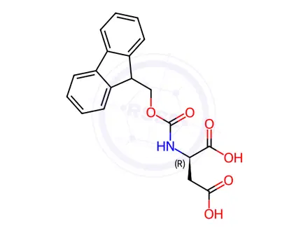 Chemical structure of Fmoc-D-Asp-OH
