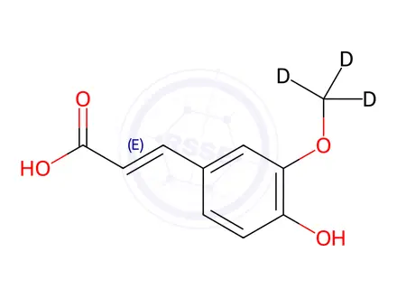 Chemical structure of Ferulic Acid-d3