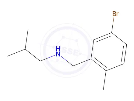 Chemical structure of N-(5-bromo-2-methylbenzyl)-2-methylpropan-1-amine