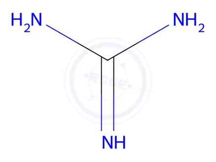 Chemical structure of Guanidine, hydrochloride, polymer with 2-propenal