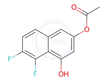 Chemical structure of (5,6-difluoro-4-hydroxy-2-naphthyl) acetate