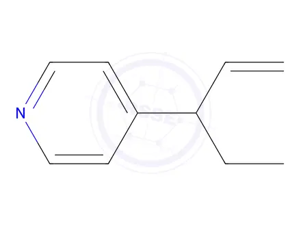 Chemical structure of Pyridine, 4-(1-ethyl-2-propenyl)-(9CI)