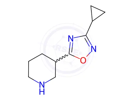 Chemical structure of 3-(3-Cyclopropyl-1,2,4-oxadiazol-5-yl)piperidine
