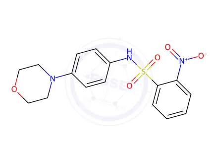 Chemical structure of N-(4-morpholinophenyl)-2-nitrobenzenesulfonamide