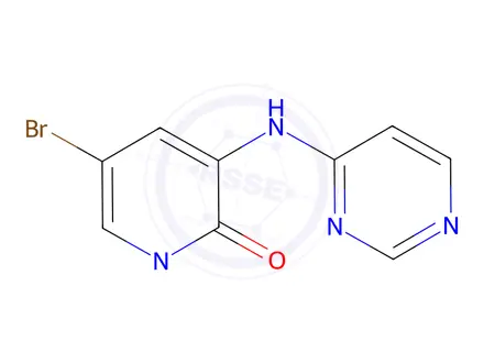 Chemical structure of 5-Bromo-1-methyl-3-(pyrimidin-4-ylamino)pyridin-2(1H)-one