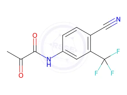 Chemical structure of N-[4-Cyano-3-(trifluoromethyl)phenyl]-2-oxopropanamide