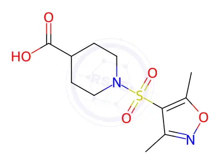 Chemical structure of 1-(3,5-Dimethyl-isoxazole-4-sulfonyl)-piperidine-4-carboxylic acid