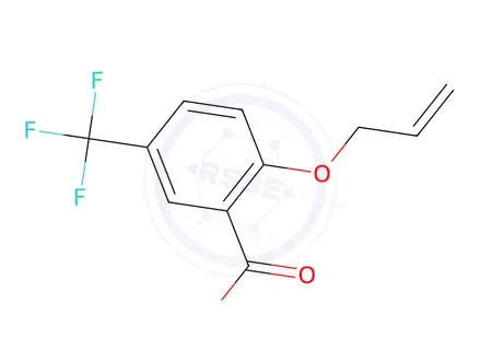 Chemical structure of 2-(prop-2-en-1-yloxy)-5-(trifluoromethyl)benzoic acid