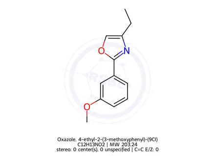 Chemical structure of Oxazole, 4-ethyl-2-(3-methoxyphenyl)-(9CI)