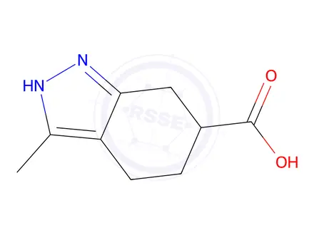 Chemical structure of 3-Methyl-4,5,6,7-tetrahydro-1H-indazol-6-carboxylic acid