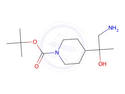 Chemical structure of Tert-butyl 4-(1-amino-2-hydroxypropan-2-yl)piperidine-1-carboxylate