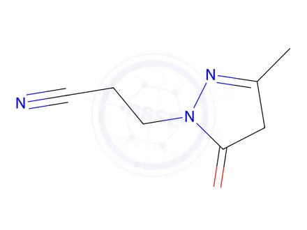 Chemical structure of 3-(3-Methyl-5-oxo-4,5-dihydro-1H-pyrazol-1-yl)propanenitrile