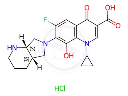 Chemical structure of Moxifloxacin Hydrochloride Impurity 10 Hydrochloride (Moxifloxacin Hydrochloride EP Impurity E Hydrochloride)