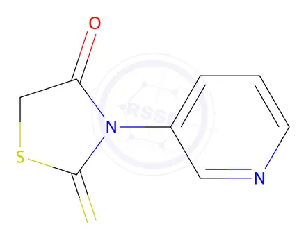 Chemical structure of 3-(pyridin-3-yl)-2-sulfanylidene-1,3-thiazolidin-4-one