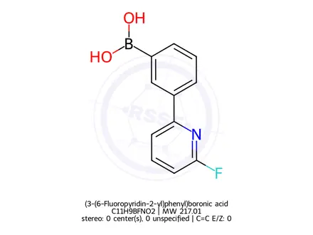 Chemical structure of (3-(6-Fluoropyridin-2-yl)phenyl)boronic acid