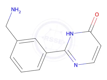 Chemical structure of 2-(3-(Aminomethyl)phenyl)pyrimidin-4(3H)-one