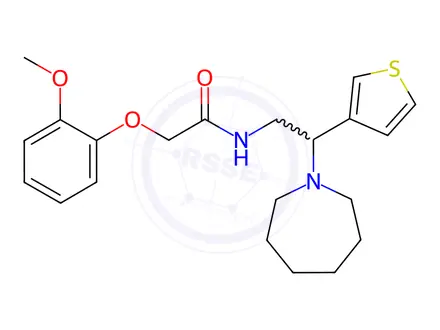Chemical structure of N-(2-(Azepan-1-yl)-2-(thiophen-3-yl)ethyl)-2-(2-methoxyphenoxy)acetamide