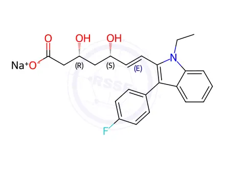 Chemical structure of Fluvastatin N-Ethyl Sodium Salt