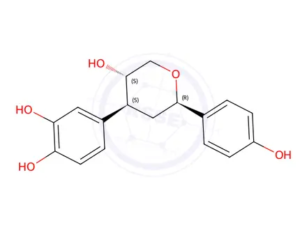 Chemical structure of 4-[(2R)-3,4,5,6-Tetrahydro-5α-hydroxy-2-(4-hydroxyphenyl)-2H-pyran-4β-yl]-1,2-benzenediol