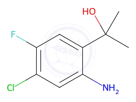 Chemical structure of 2-(2-Amino-4-chloro-5-fluorophenyl)propan-2-ol