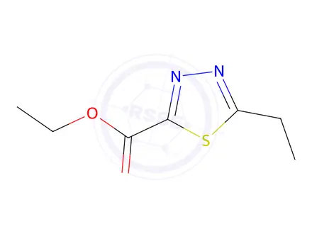 Chemical structure of ethyl 5-ethyl-1,3,4-thiadiazole-2-carboxylate