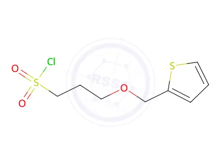 Chemical structure of 3-(Thiophen-2-ylmethoxy)propane-1-sulfonyl chloride