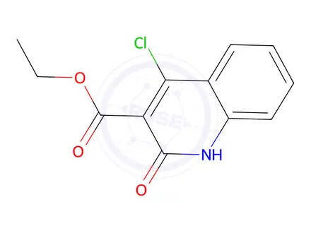 Chemical structure of Ethyl 4-chloro-2-oxo-1,2-dihydroquinoline-3-carboxylate