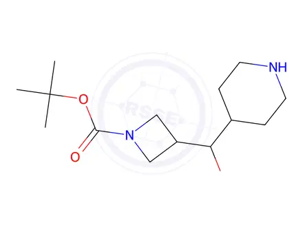 Chemical structure of Tert-butyl 3-(hydroxy(piperidin-4-yl)methyl)azetidine-1-carboxylate