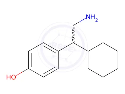 Chemical structure of 4-(2-amino-1-cyclohexylethyl)phenol