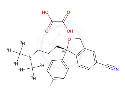 Chemical structure of (S)-Citalopram-d6 Oxalate