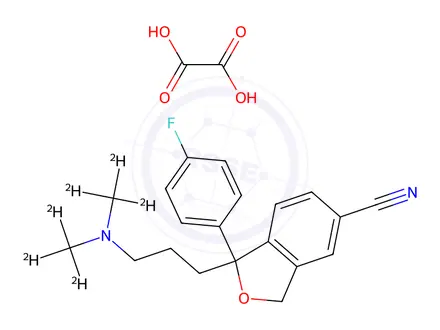 Chemical structure of Citalopram-d6 Oxalate
