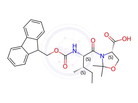 Chemical structure of Fmoc-Ile-Ser(psi(Me,Me)pro)-OH