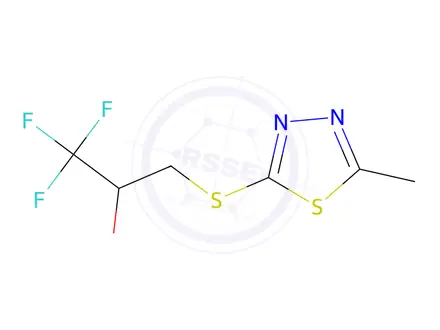 Chemical structure of 1,1,1-trifluoro-3-[(5-methyl-1,3,4-thiadiazol-2-yl)sulfanyl]propan-2-ol