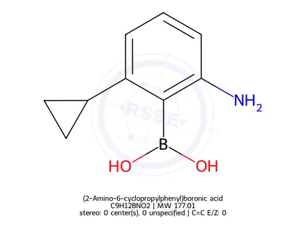 Chemical structure of (2-Amino-6-cyclopropylphenyl)boronic acid
