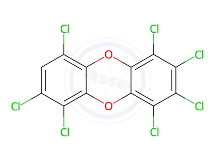 Chemical structure of 1,2,3,4,6,7,9-Heptachlorodibenzo-p-dioxin