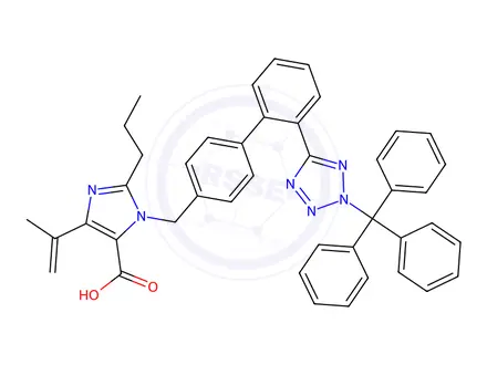 Chemical structure of Dehydro N2-Triphenylmethyl Olmesartan
