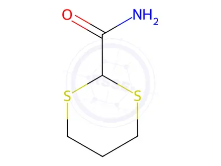 Chemical structure of 1,3-Dithiane-2-carboxamide(9CI)