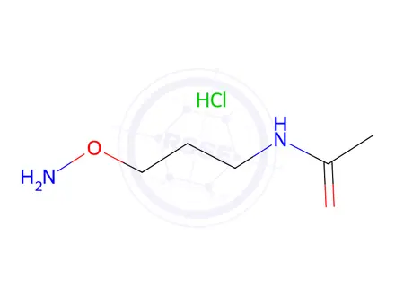 Chemical structure of AcetaMide, N-[3-(aMinooxy)propyl]-, hydrochloride