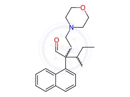Chemical structure of α-(sec-Butyl)-α-(1-naphtyl)-4-morpholinebutanal