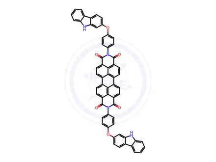 Chemical structure of N,N'-BIS[P-(CARBAZOL-2-YLOXY)PHENYL]PERYLENE-3:4,9:10-BIS(DICARBOXIMIDE)