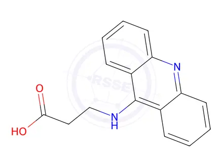 Chemical structure of 3-(Acridin-9-yl-amino)-propanoic acid