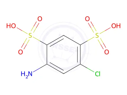 Chemical structure of 4-amino-6-chlorobenzene-1,3-disulfonic acid