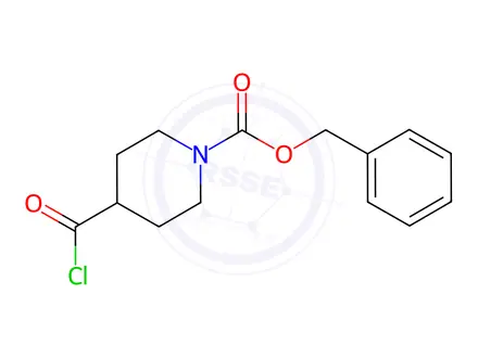 Chemical structure of benzyl 4-(chlorocarbonyl)piperidine-1-carboxylate