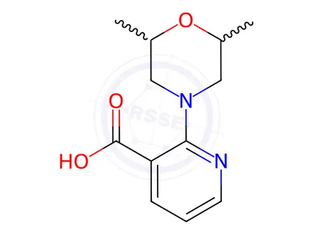 Chemical structure of 2-(2,6-Dimethylmorpholino)nicotinic acid