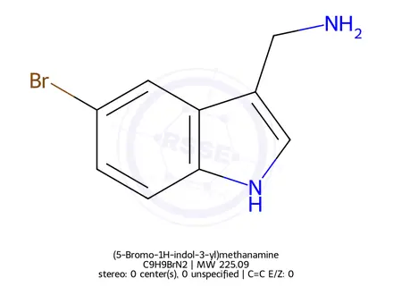 Chemical structure of (5-Bromo-1H-indol-3-yl)methanamine