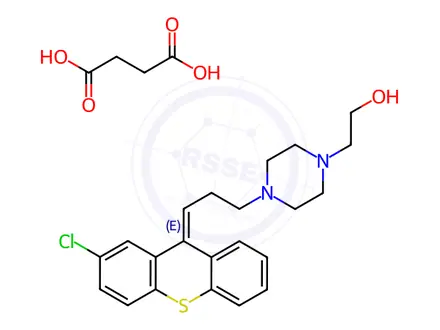 Chemical structure of Zuclopenthixol Succinate Salt