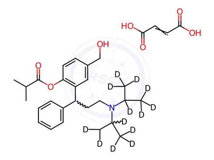 Chemical structure of rac Fesoterodine-d14 Fumarate